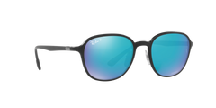 RB4341CH - Sanding Black - Green Mirror Blue Polarized