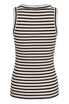 DagnaIW Striped Tank - Black/Whisper White