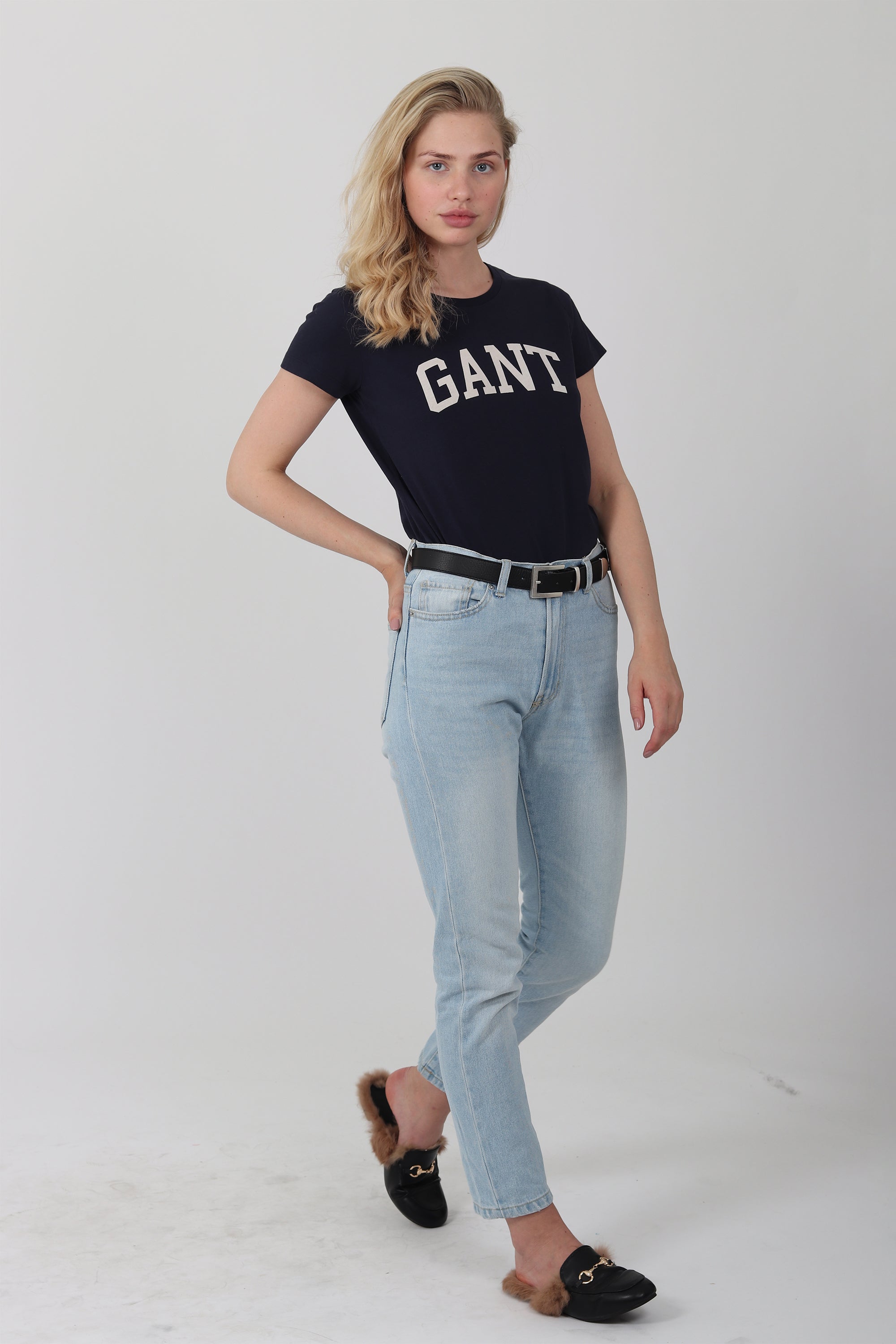 Gant Capsleeve T-skjorte - Marine - GANT - T-skjorter & Topper - VILLOID.no