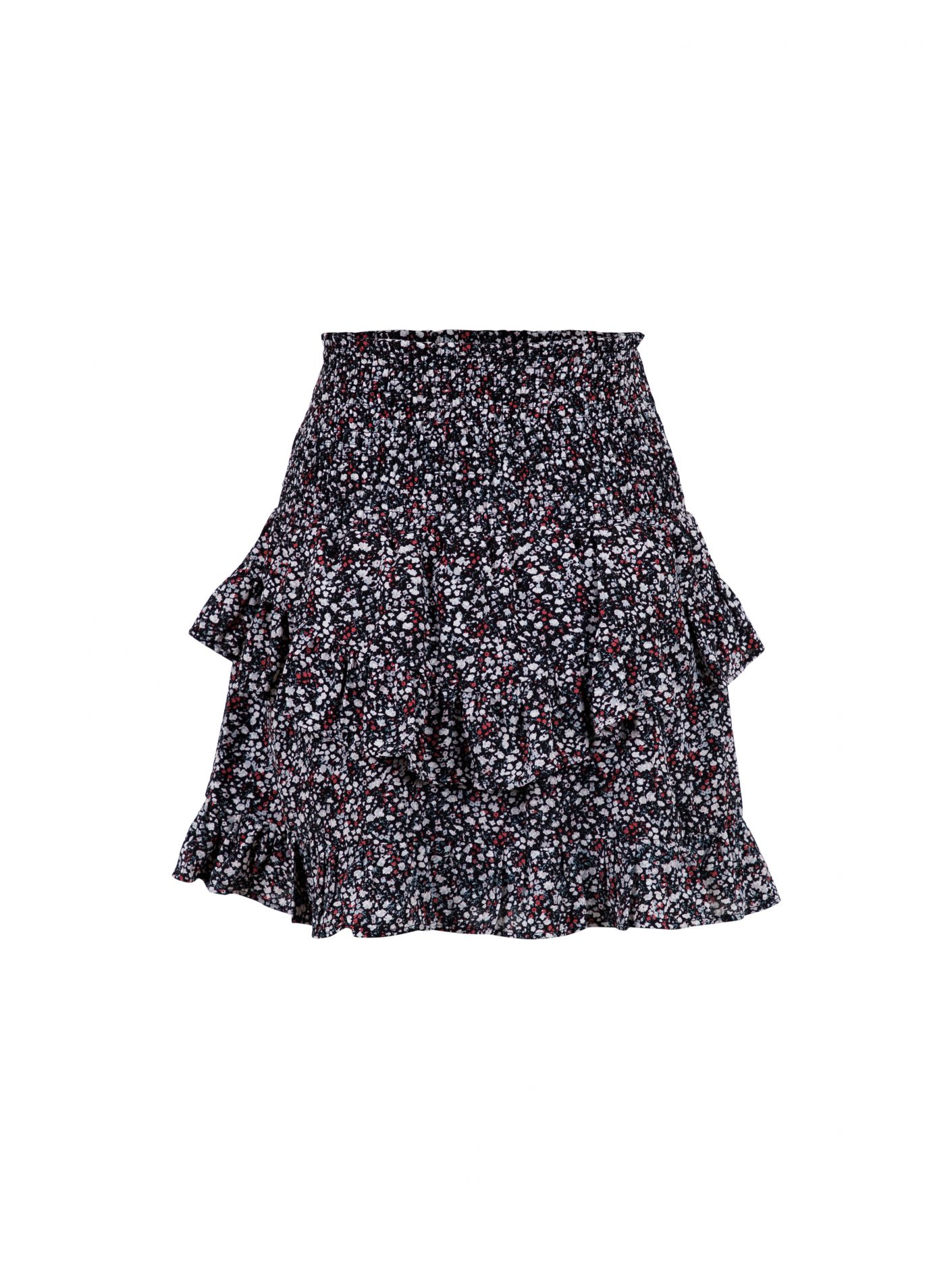 Line Blush Flower Skirt - Black - Neo Noir - Skjørt - VILLOID.no