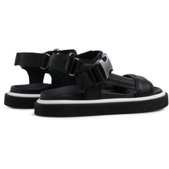 Cody Sandal - Black Leather