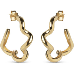 Curly Hoops - 925S/GP