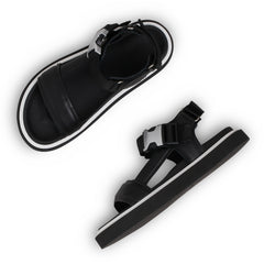 Cody Sandal - Black Leather