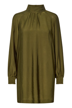 Luellagz Short Dress - Dark Olive
