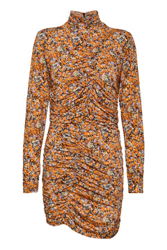 OdaGZ Short Dress - Orange Purple Brush