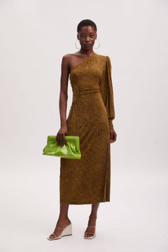 VeldaGZ Midi Patent Clutch - Dark Citron