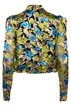FloriaGZ Blouse - Blue Green Multi Floral