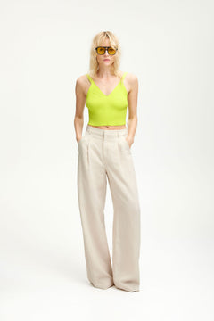 PaulaGZ Linen Mw Wide Pants - Ancient Scroll