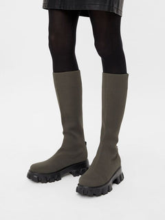 Biaprima Knee High Sock Boot Knit - Olive