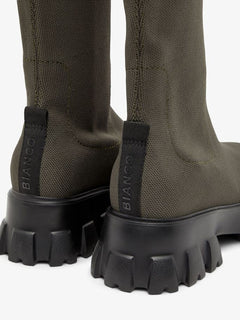 Biaprima Knee High Sock Boot Knit - Olive