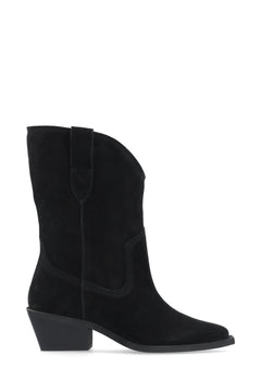 Biamona Western Boot Mid Suede - Black