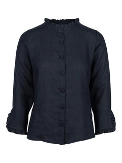 Clarion Linen Shirt - Navy
