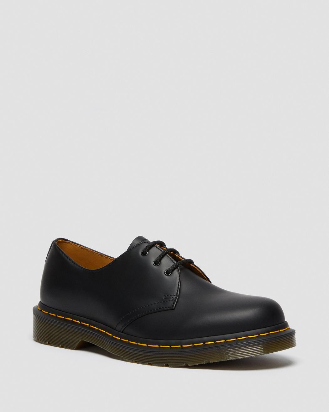 1461 Smooth Leather Shoes - Black Vintage Smooth