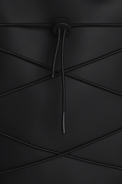 Velcro Rolltop Backpack - Black