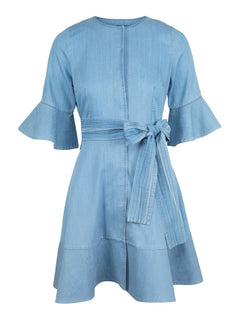 Fia Denim Dress - Blue Denim