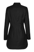 Raw Shirt Dress - Black