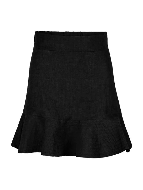 Alessia Linen Skirt - Black