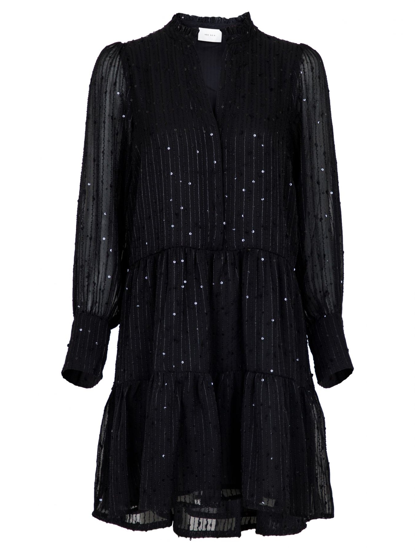 Frei Glitter Stripe Dress - Black