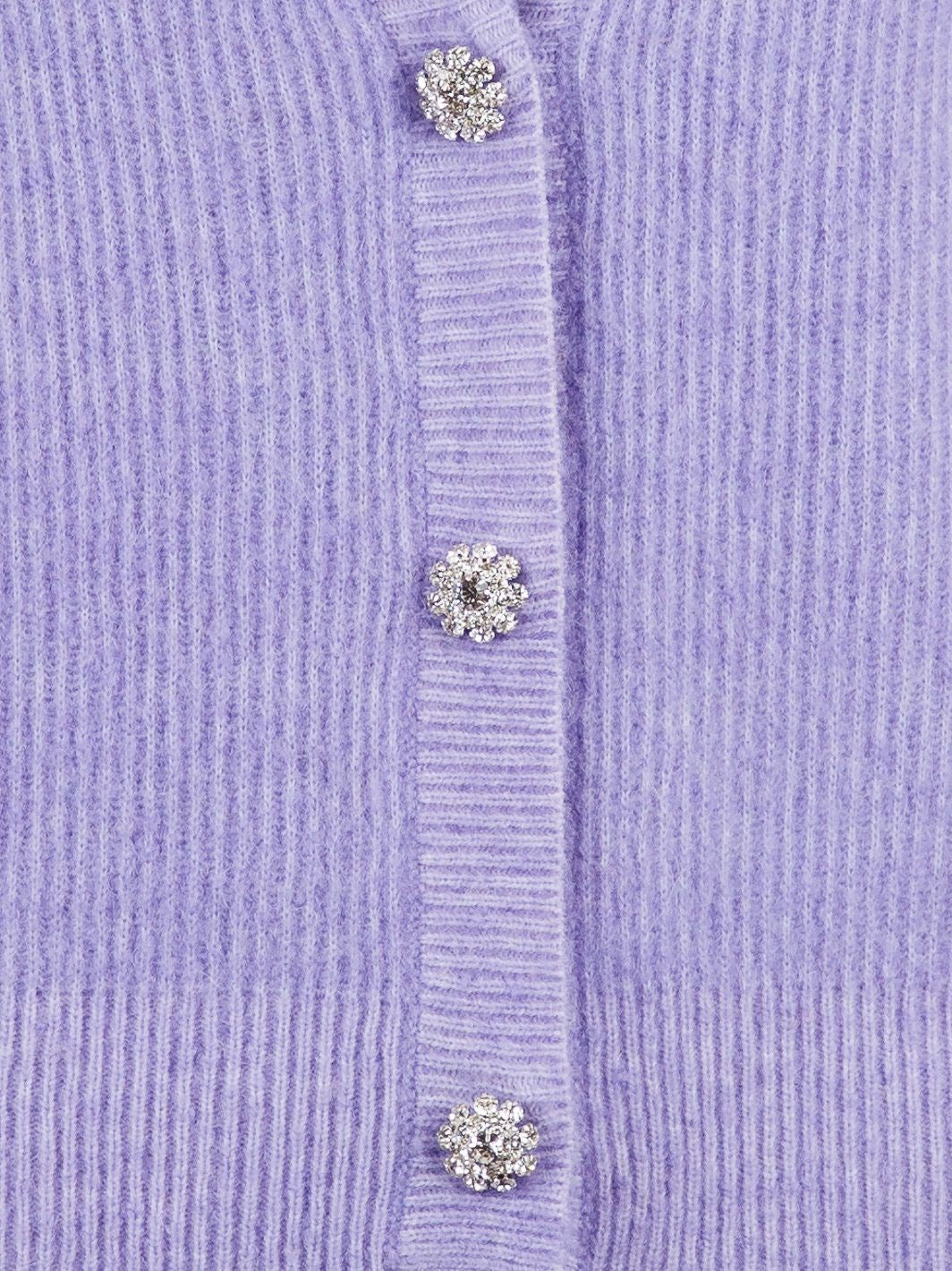 Marsia Diamond Knit Cardigan - Light Lavender