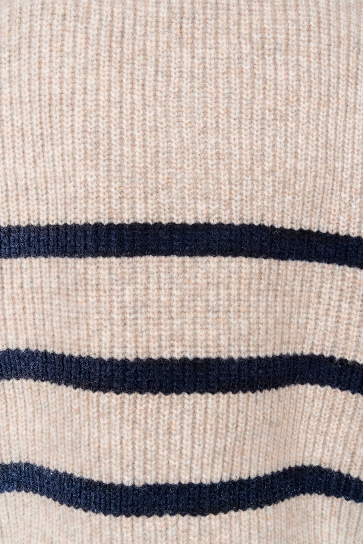 Nevena Stripe Knit Blouse - Sand
