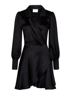 Dawn Satin Dress - Black