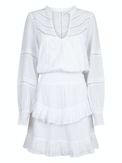 Klaire S Voile Dress - White