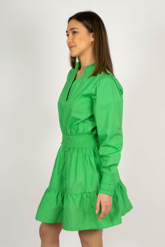 Yvette Poplin Dress - Green