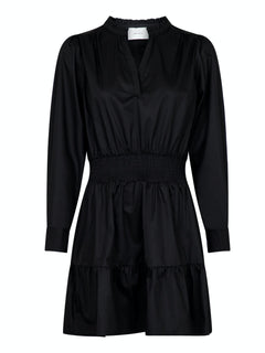 Yvette Poplin Dress - Black