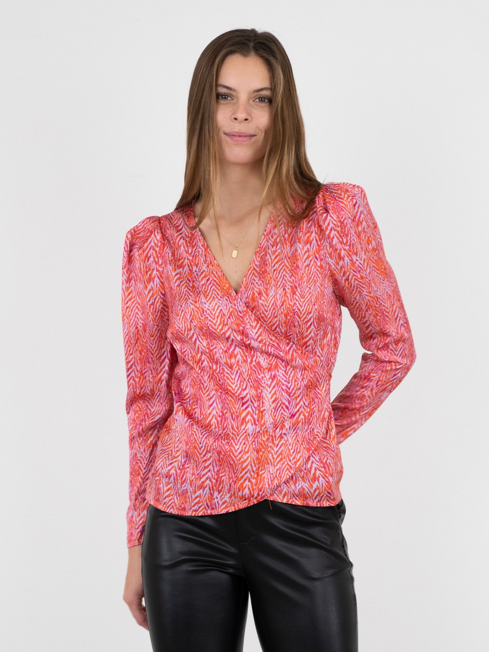 Milana Ditsy Glow Blouse - Pink