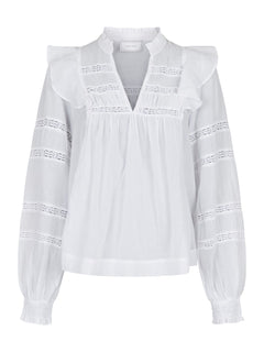 Aroma S Voile Blouse - White