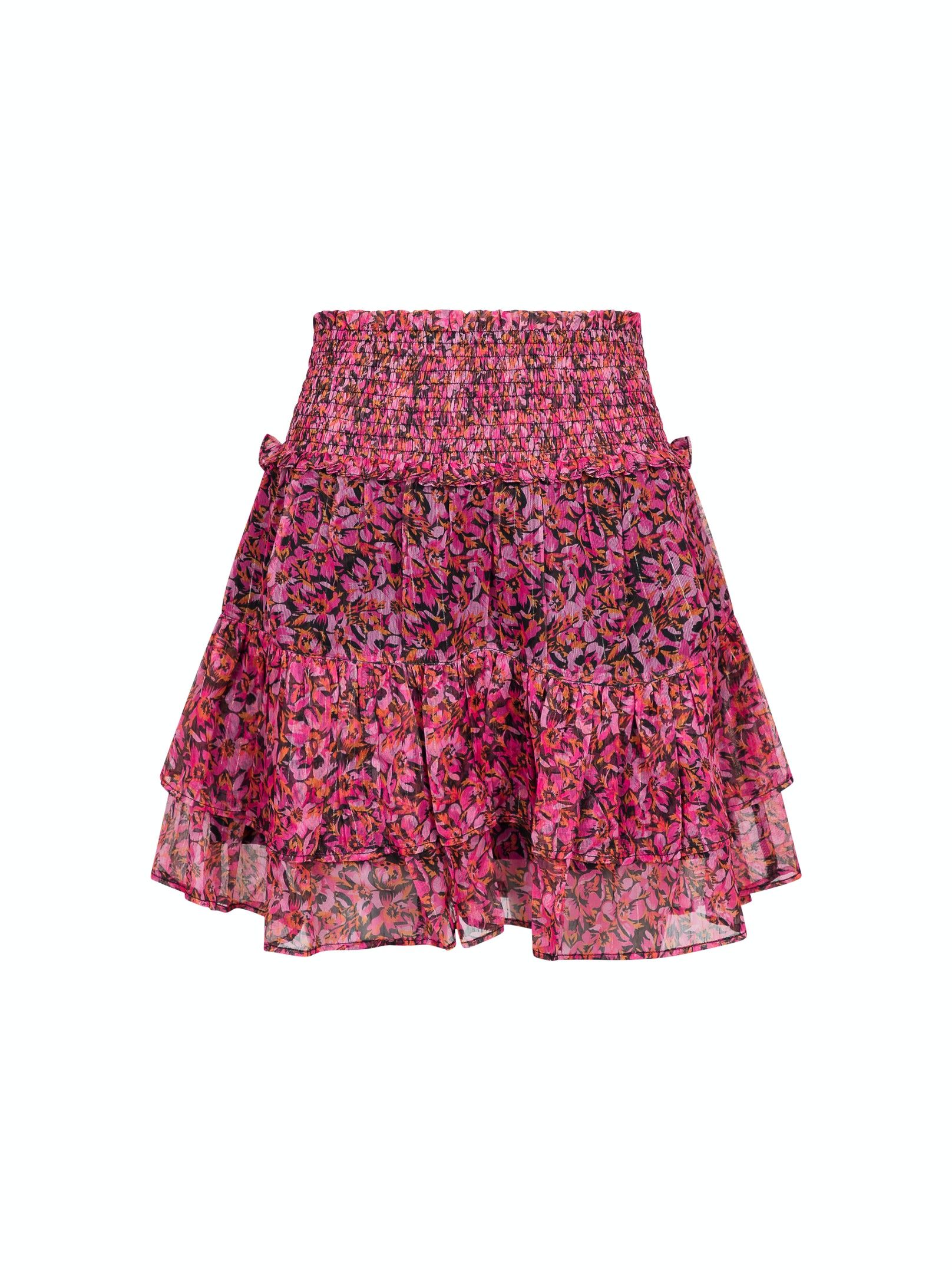 Tana Dark Blossom Skirt - Pink