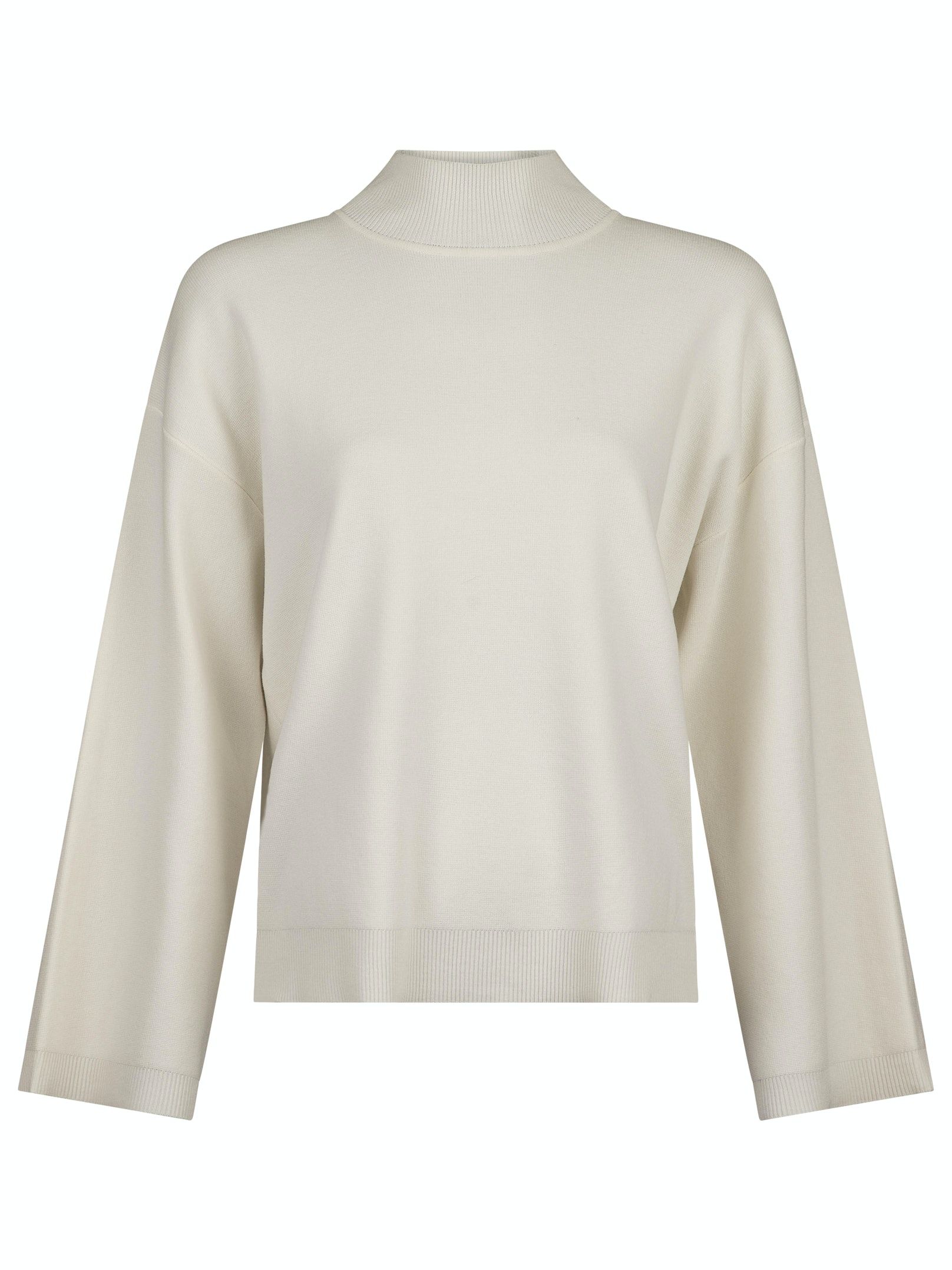 Ena Solid Knit Blouse - Off White