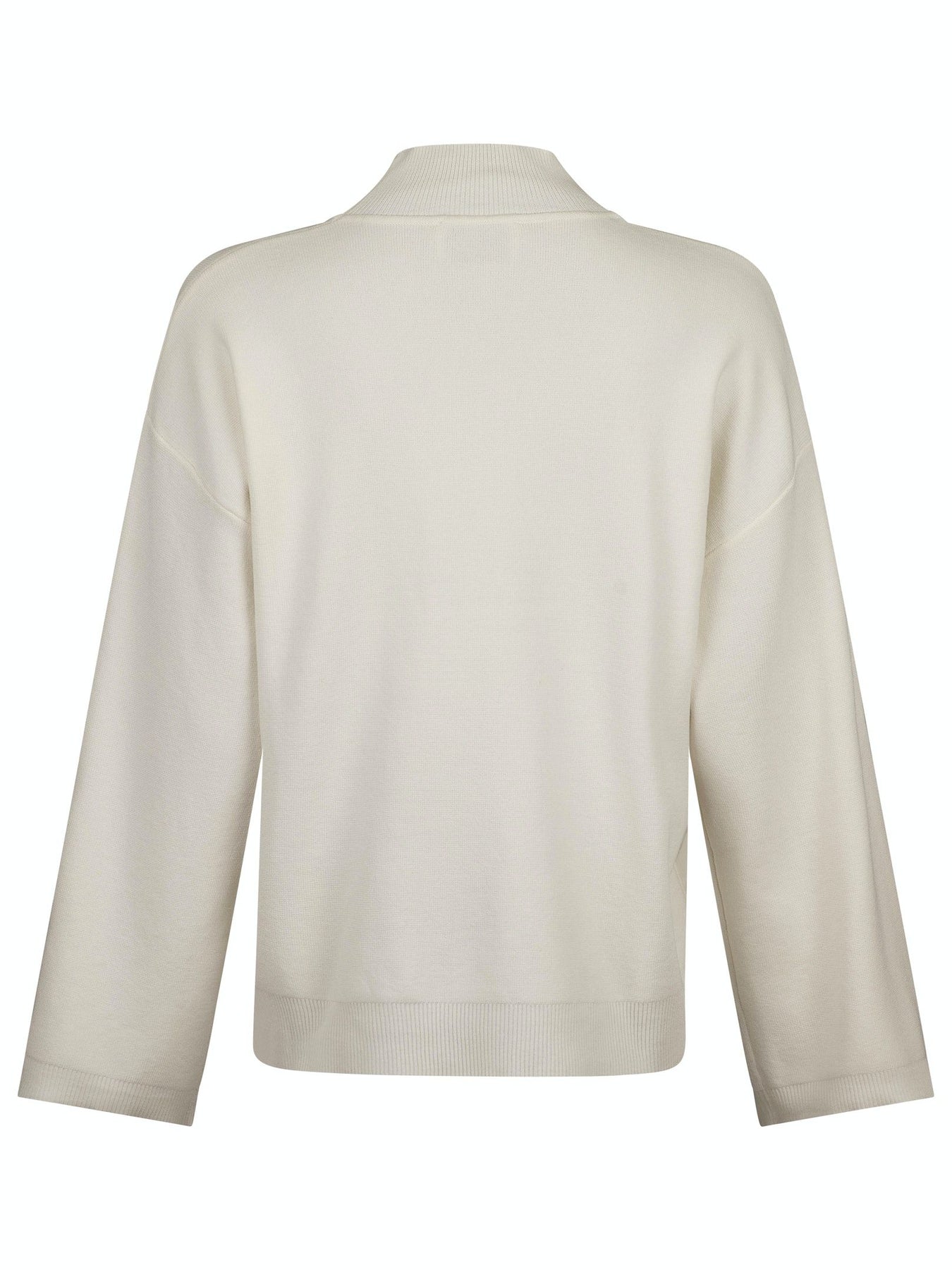 Ena Solid Knit Blouse - Off White