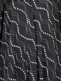 Taiga Flower Stripe Dress - Black