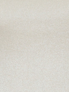 Clementine Glitter Knit Top - Champagne
