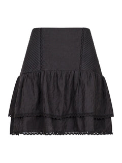 Sander Dobby Stitch Skirt - Black