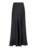 Vicky Heavy Sateen Skirt - Black