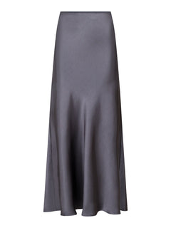 Vicky Heavy Sateen Skirt - Dark Grey