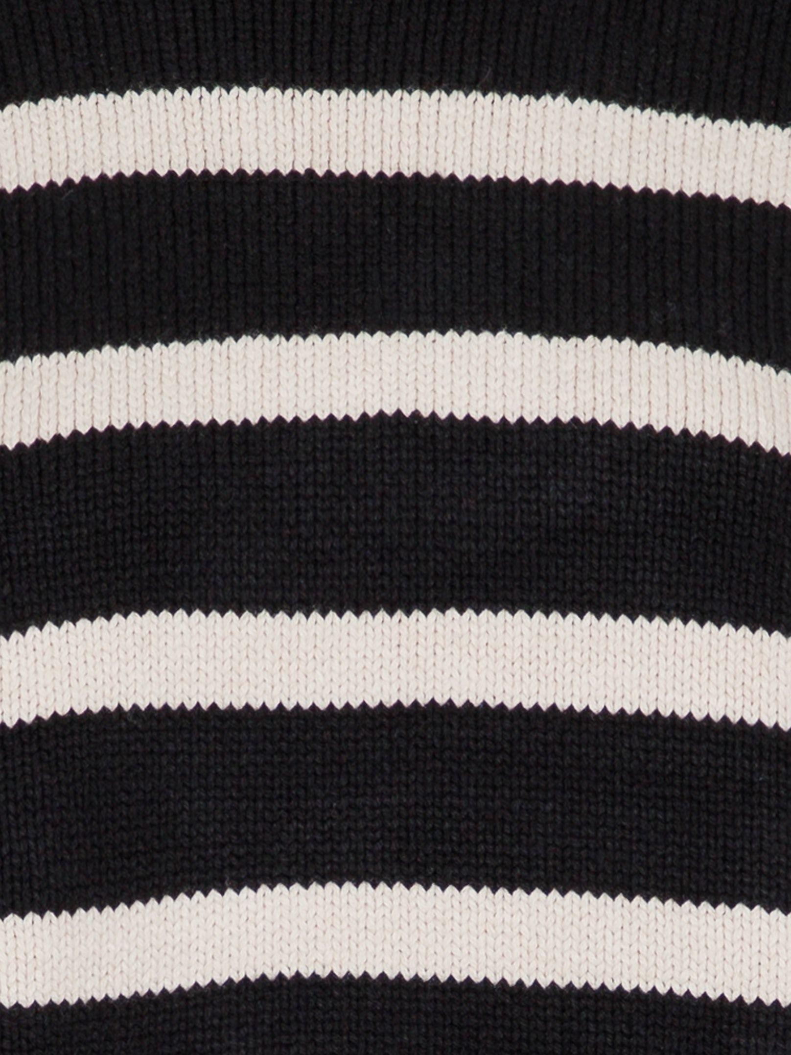 Fanning Stripe Knit Blouse - Black