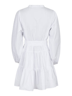 Debbie Poplin Dress - White