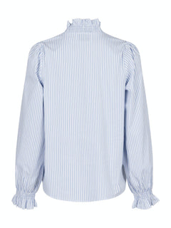 Brielle Stripe Shirt - White/Light Blue
