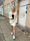 Avery Check Boucle Blazer - Off White