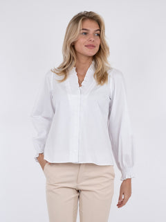 Brielle Solid Shirt - White
