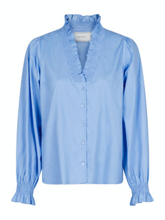 Brielle Solid Shirt - Sky Blue