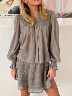 Donna S Voile Skirt - Smoke Green