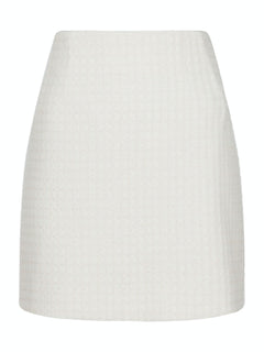 Helmine Check Boucle Skirt - Off White