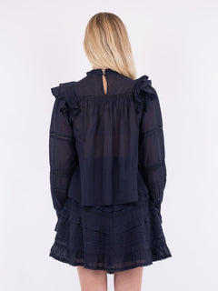 Sarna S Voile Blouse - Navy