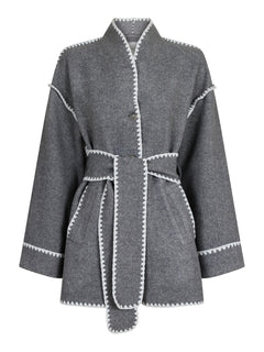 Frenchie Wool Jacket - Dark Grey Melange