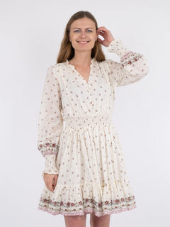 Daffodil S Belle Border Dress - Dusty Rose