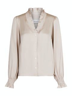 Brielle Satin Blouse - Champagne